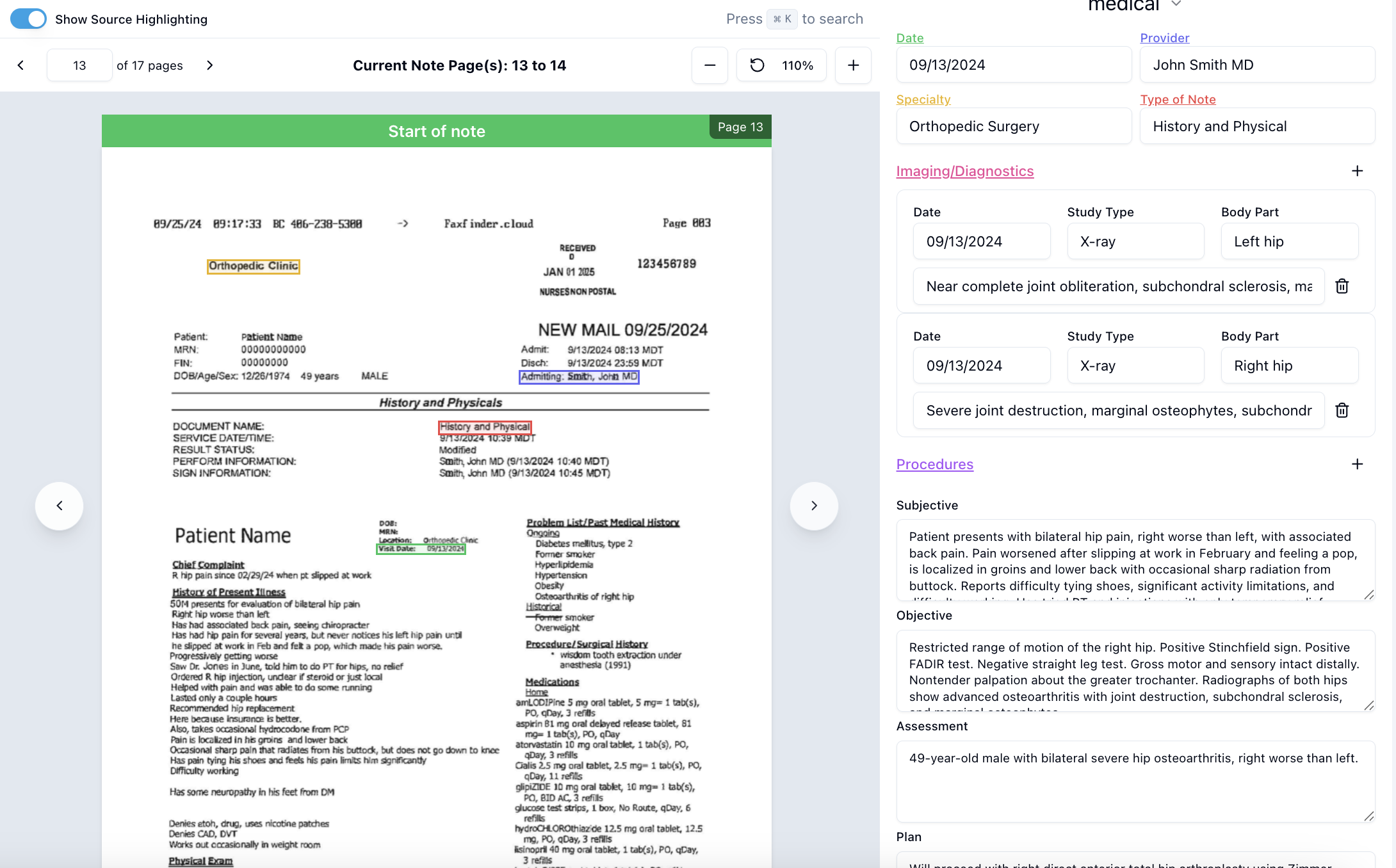 Medical notes